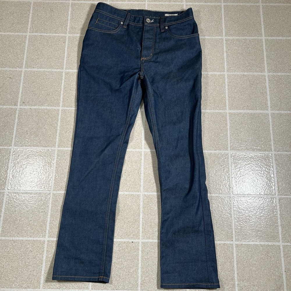 Zara Unwashed Raw Premium Denim Jeans Button Fly Made In Turkey Size 30x28